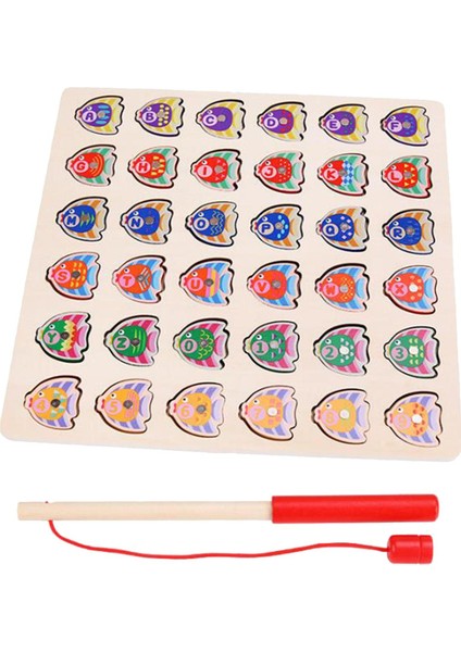 Ahşap Balıkçılık Oyunu Oyun Seti Masa Oyunu 3+ Yaş Arası Çocuklar Için Balık Yakalamak (Yurt Dışından)