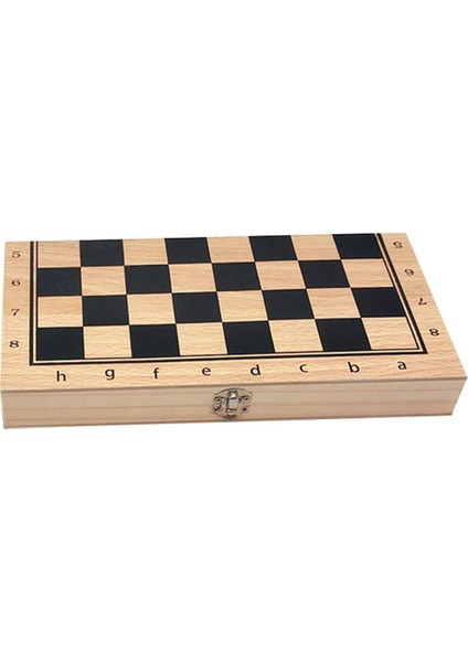 3 Arada 1 Satranç Seti - Depolama ile Katlanan Ahşap Satranç Tahtası - Satranç Damaları Taşımacılar Yeni Başlayanlar Yetişkinler, Taşınabilir ve Seyahat Için Kolay 24X24CM (Yurt Dışından)