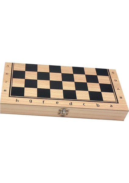 Uluslararası Satranç Ahşap Satranç Seti Çocuklar ve Yetişkinler Için Eğitim Oyuncakları Katlanabilir Tasarım Siyah+Beyaz 29X29CM (Yurt Dışından)