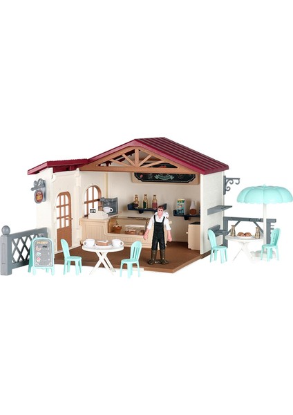 Çiftlik Hayvanları Model Playset Eğitici Oyuncak Çocuk Oyuncakları Için Masaüstü Yatak Odası Kahve Evi A (Yurt Dışından)