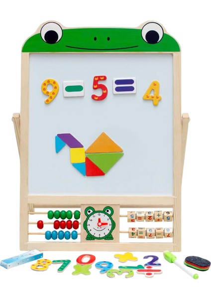 Manyetik Çizim Kurulu Sanat Şövale Puzzle Oyunu Yaş 3 4 5 6 Yaşında Kurbağa (Yurt Dışından)