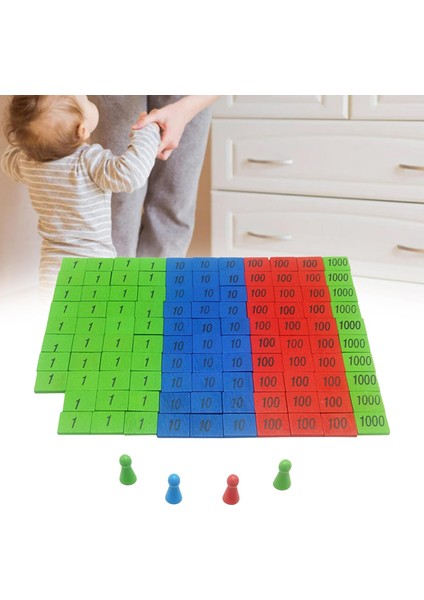 112ADET Montessori Damgası Oyun Eğitimi Matematik Oyuncakları Çocuklar Öğretim Yardımları Ahşap (Yurt Dışından) modelleri