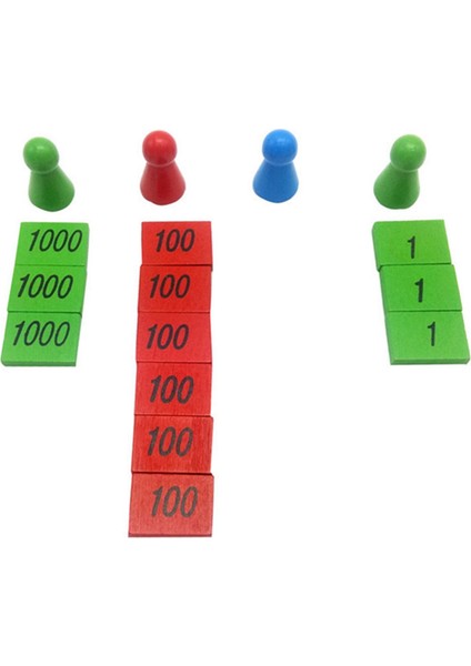 112ADET Montessori Damgası Oyun Eğitimi Matematik Oyuncakları Çocuklar Öğretim Yardımları Ahşap (Yurt Dışından) indirimleri