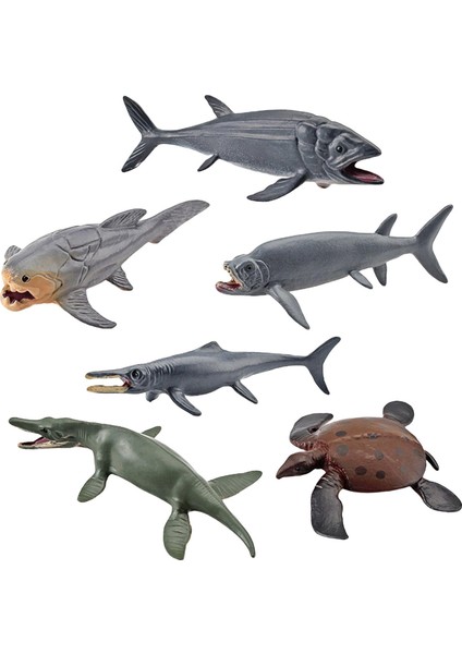 6 Adet Prehistorik Deniz Hayvan Modeli Çocuklar Playset Doğum Günü Noel Stili B B (Yurt Dışından)