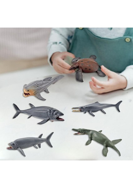 6 Adet Prehistorik Deniz Hayvan Modeli Çocuklar Playset Doğum Günü Noel Stili B B (Yurt Dışından)