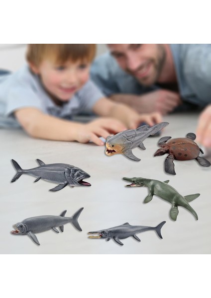 6 Adet Prehistorik Deniz Hayvan Modeli Çocuklar Playset Doğum Günü Noel Stili B B (Yurt Dışından)
