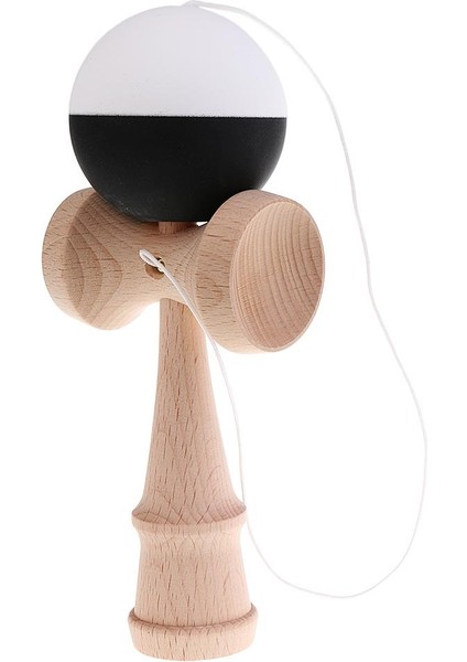 Ahşap Top Haraç Kendama Kids Beceri Stick Cup Ball Eğitim Oyuncak Si Siyah Beyaz (Yurt Dışından)