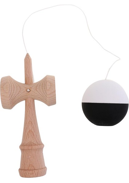 Ahşap Top Haraç Kendama Kids Beceri Stick Cup Ball Eğitim Oyuncak Si Siyah Beyaz (Yurt Dışından) indirimleri