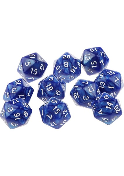 10 Zindanlar D & D Rol Oynama Oyunları Yirmi Taraflı D20 120 Zar Mavi (Yurt Dışından) fiyatları