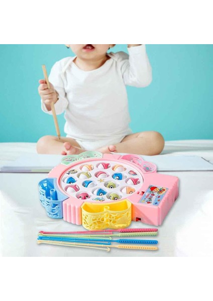 Balıkçılık Oyunu Oyuncak Dönen Kurulu ile Set Oyuncaklar Öğrenme Güzel Motor Becerileri Pembe (Yurt Dışından) indirimleri