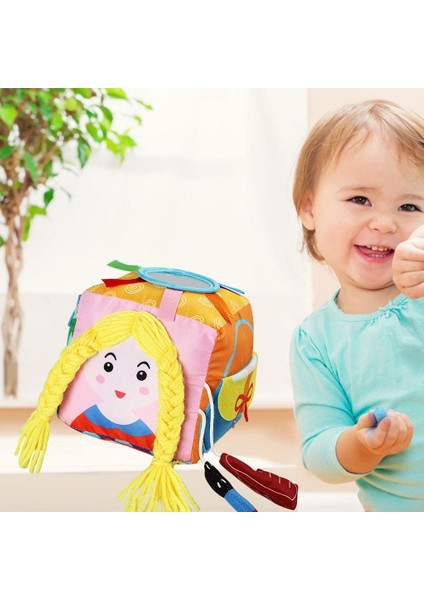 Yapboz Zar Temel Yaşam Becerileri Oyuncak Egzersiz Diş Açma Düğmesi Bebek Yatak Kız (Yurt Dışından)