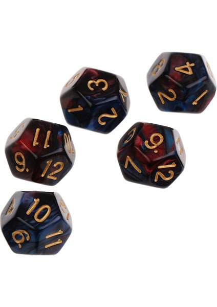 Magideal 10PCS D12 Polyhedral ve Dragon Oyunları Kırmızı Mavi (Yurt Dışından)