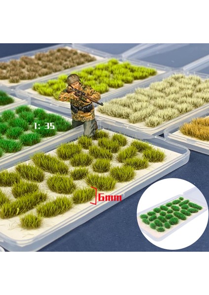 25X Küme Çim Tufts Set Küme Modeli Çiçek Kümesi Düzen Yeşil (Yurt Dışından)