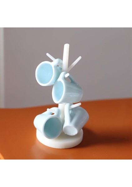 1/12 Dollhouse Mini Bardak Raf Standı Tutucu Dıy Craft Çocuk Çocuklar Bebek Mavi Bardaklar (Yurt Dışından) fırsatları