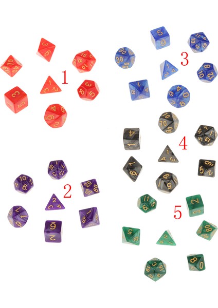 Paketleri 4/6/8/10/12/20 Polyhedral Taraflı Zar Dnd Mtg Rpg Parti Oyunları Mavi (Yurt Dışından)