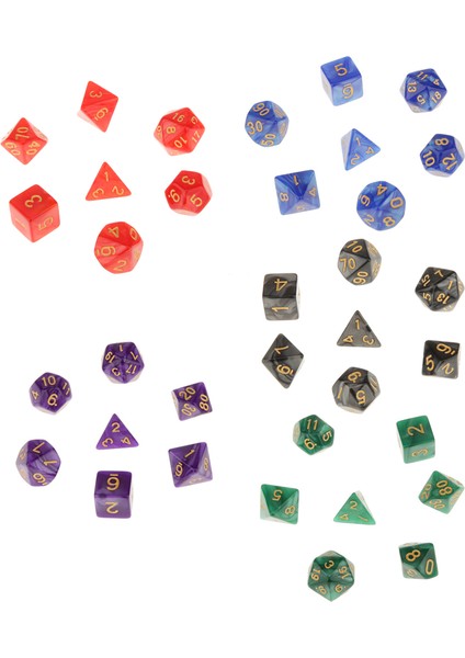 Paketleri 4/6/8/10/12/20 Polyhedral Taraflı Zar Dnd Mtg Rpg Parti Oyunları Mavi (Yurt Dışından)