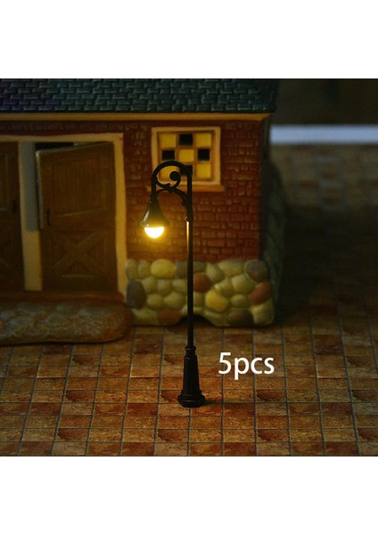 5ADET Miniatür Sokak Işık Modeli Peri Bahçe Dekorasyonları Sokak Lambaları 1: 100 (Yurt Dışından) fırsatları