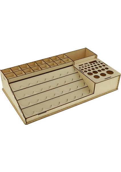Boyalar Stand Rafı Dıy Çok Katlı Boyalar Şişe Depolama Rafları Ahşap Araçlar Tutucu Organizer Depolama Rafı Sanat Modüler Boyama (Yurt Dışından)