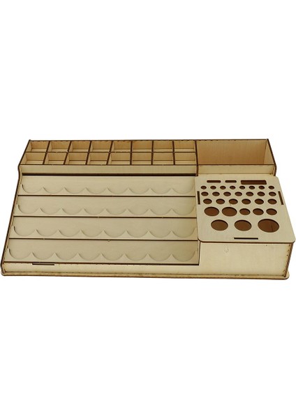 Boyalar Stand Rafı Dıy Çok Katlı Boyalar Şişe Depolama Rafları Ahşap Araçlar Tutucu Organizer Depolama Rafı Sanat Modüler Boyama (Yurt Dışından) fırsatları
