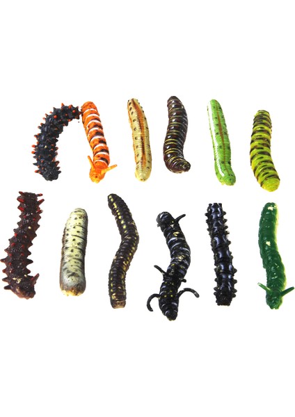 Lot 12 Plastik Tırtıl Solucan Böcek Oyuncak Çocuk Partisi Goody Loot Çanta Dolgular (Yurt Dışından)