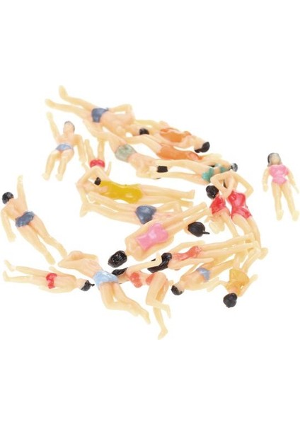 20 Adet Plaj Insanları Boyalı Modeli Düzeni Mix Pose Cinsiyet Ho Skalel 1:75 (Yurt Dışından)