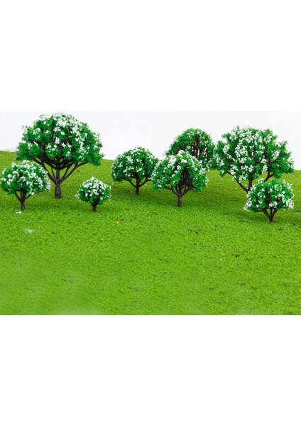 10X Ağaçlar W / Beyaz Çiçek Modeli Demiryolu Manzara Tren Düzeni Wargame Diorama (Yurt Dışından) fırsatları