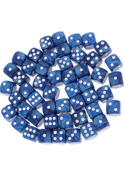50X Altı Taraflı D6 Zar Seti Trpg Mtg Mavi Için 16 mm Sahip (Yurt Dışından)