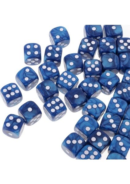 50X Altı Taraflı D6 Zar Seti Trpg Mtg Mavi Için 16 mm Sahip (Yurt Dışından)