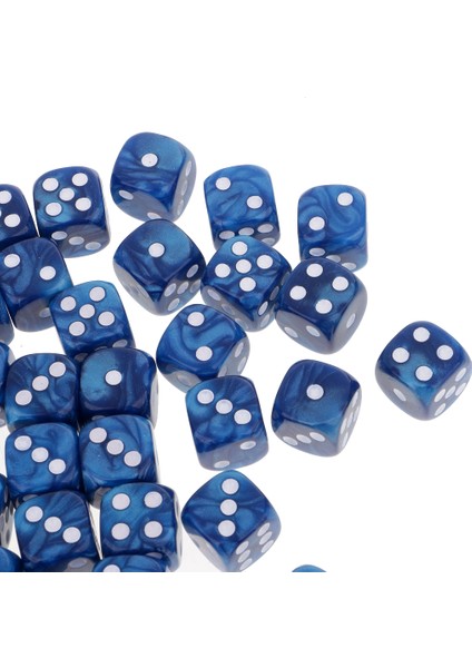50X Altı Taraflı D6 Zar Seti Trpg Mtg Mavi Için 16 mm Sahip (Yurt Dışından)