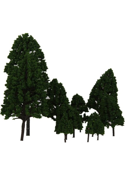 24PC / Set Karışık Boyutu Açık Yeşil Kavak Modeli Ağaçlar Tren Park Düzeni (Yurt Dışından)