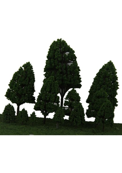 24PC / Set Karışık Boyutu Açık Yeşil Kavak Modeli Ağaçlar Tren Park Düzeni (Yurt Dışından)
