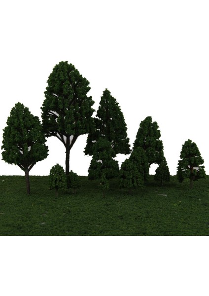 24PC / Set Karışık Boyutu Açık Yeşil Kavak Modeli Ağaçlar Tren Park Düzeni (Yurt Dışından)