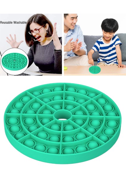1 Adet Silikon Itme Kabarcık Fidget Oyuncak Sıkma Duyusal Oyuncak Okul Eğlenceli Yuvarlak Yeşil (Yurt Dışından)