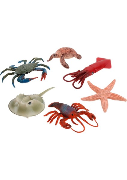 Deniz Yaşamı Hayvan Figürinler Playset Doğum Günü Leri Hayatçı Çocuk Erkek 2 Adet Yeşil + 4 Adet Kırmızı (Yurt Dışından)