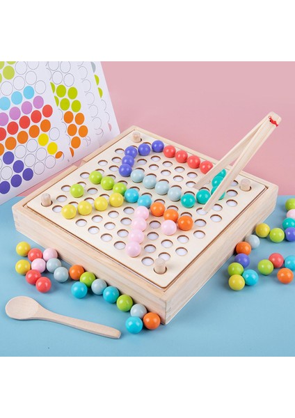 Toddler Preschool Çok Oyunculu Için 90 Ler Boncuk ile Ahşap Tahta Boncuk Oyunu (Yurt Dışından) fiyatları