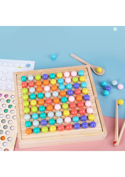 Toddler Preschool Çok Oyunculu Için 90 Ler Boncuk ile Ahşap Tahta Boncuk Oyunu (Yurt Dışından) modelleri