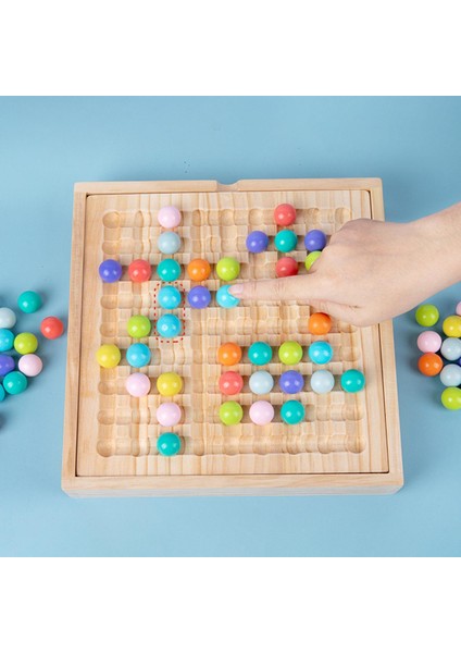 Toddler Preschool Çok Oyunculu Için 90 Ler Boncuk ile Ahşap Tahta Boncuk Oyunu (Yurt Dışından) fırsatları