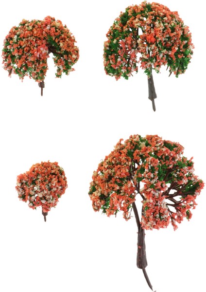 4 Model Ağaçlar W Şeftali Çiçek Parkı Yapımı Tren Demiryolu Düzeni Manzara 410 cm (Yurt Dışından)