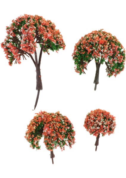 4 Model Ağaçlar W Şeftali Çiçek Parkı Yapımı Tren Demiryolu Düzeni Manzara 410 cm (Yurt Dışından) fiyatları