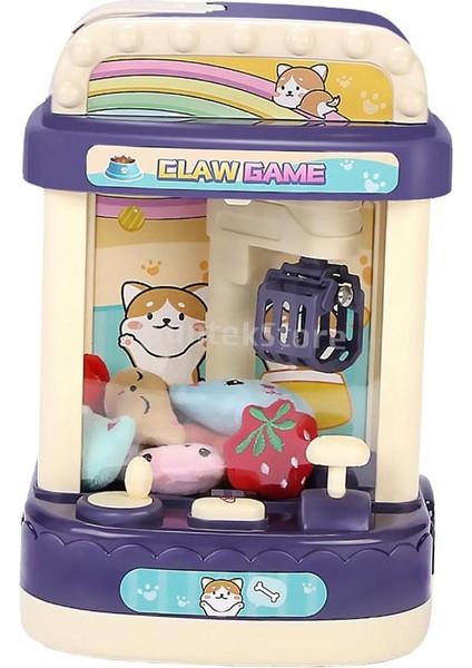 Mini Machine Crane Top Para Pençe Oyuncak Oyun Kid Tv Film Oyuncakları Mor (Yurt Dışından)