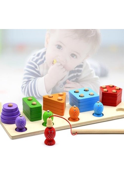 Ahşap Şekil Sıralayıcısı Stacker Toddlers Oyuncak Renk Sıralama Oyuncak Bebek Ahşap Istifleme ve oyuncaklar Bebek Balıkçılığı Için Sıralama Oyunu | Balıkçılık Oyuncakları (Yurt Dışından) fiyatları