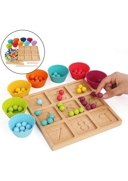 Çocuklar Ahşap Oyuncaklar Klip Boncuk Puzzle Oyunu Numaralı Izleme Kurulu ile Okul Öncesi Çocuklar Erken Gelişim | (Yurt Dışından)