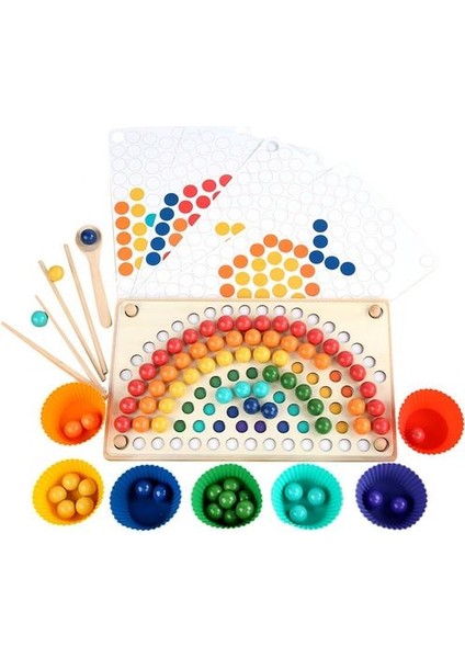 Çocuk Oyuncakları Ahşap Oyuncaklar Eller Beyin Eğitim Klip Boncuk Bulmaca Kurulu Matematik Oyunu Bebek Erken Eğitici Oyuncaklar Hediyeler | (Yurt Dışından)