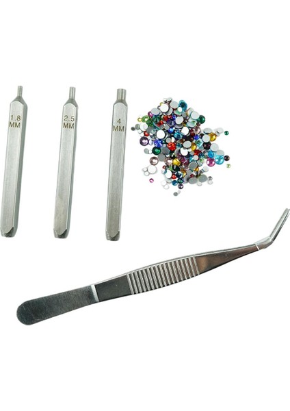 Kristal Setter Kiti Metal Damgalama Yumruklar Renkli Kristaller (Yurt Dışından)