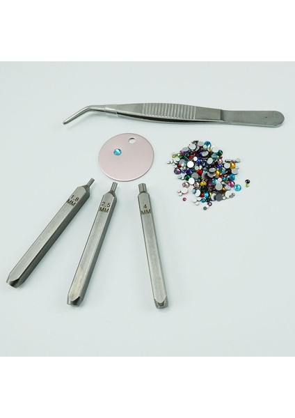 Kristal Setter Kiti Metal Damgalama Yumruklar Renkli Kristaller (Yurt Dışından) modelleri