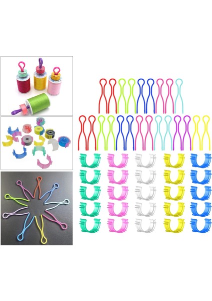 50ADET Dikiş Iplik Bobin Tutucu Klipsleri Nakış Için Bobbin Çok Renkli 2cm 6.8cm (Yurt Dışından) fiyatları