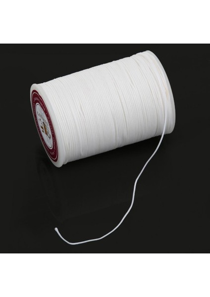 2xleather Zanaat El Işçiliği Dikiş Yuvarlak Balmumu Ipi Iplik 0.6mm Beyaz 2 Adet (Yurt Dışından)