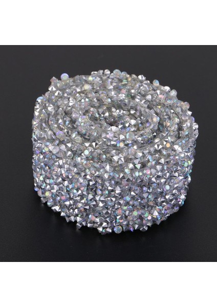 1 Yd Kristal Rhinestone Aplike Trim Demir Düğün Gelin Kemeri Kanat Elbise (Yurt Dışından) fiyatları