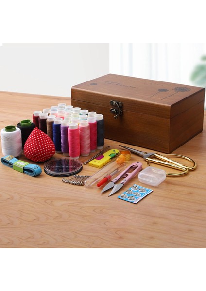 Ahşap Dikiş Kutusu Sepetleri Kit Iplik Kadınlar Ince Malzemeleri (Yurt Dışından) fırsatları
