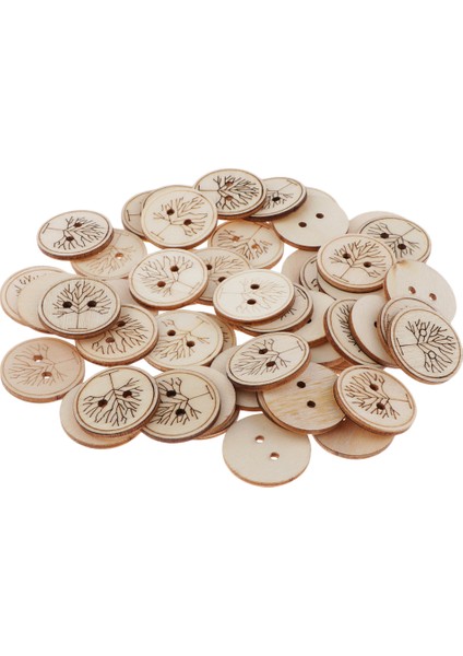50ADET Karışık Ağaç Desen Ahşap Düğmeler Giyim Dikiş (Yurt Dışından) fiyatları